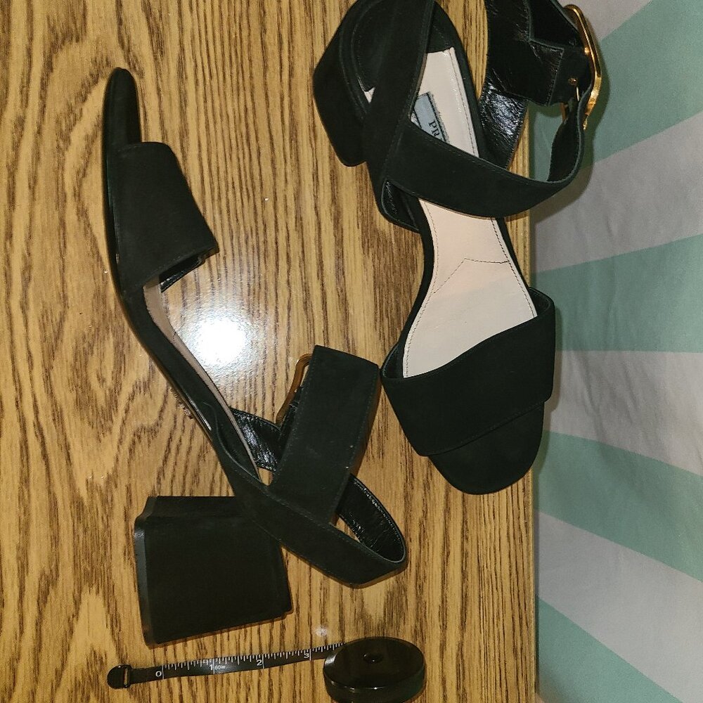 Prada Black Suede Platform Sandal, 75mm, Size EU 40 US 9-10 - Picture 4 of 6